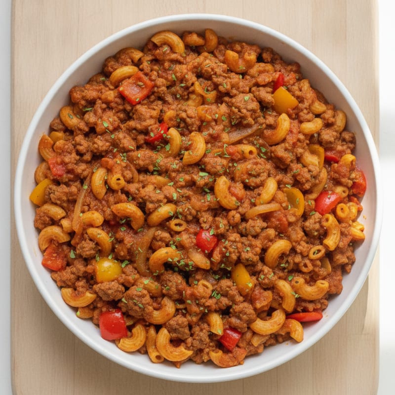 Hamburger Noodle Skillet with Peppers