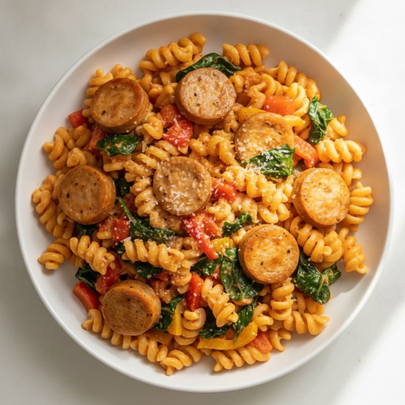 Chicken Sausage Protein Pasta Skillet