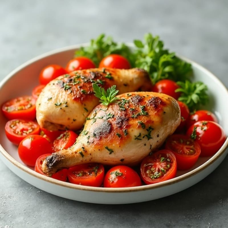 Herb-Roasted Tomato Chicken with Bell Peppers