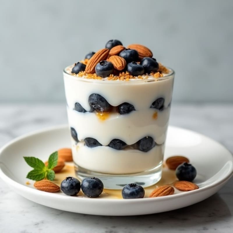 Greek Yogurt Protein Parfait with Almonds
