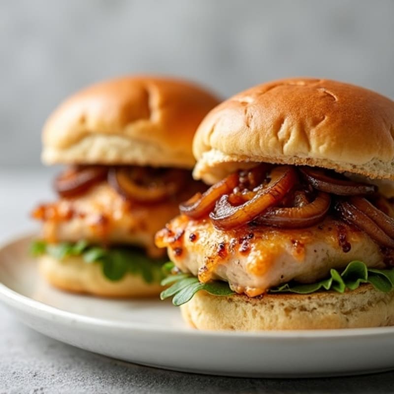 Juicy Herb-Seasoned Chicken Sliders with Caramelized Onions