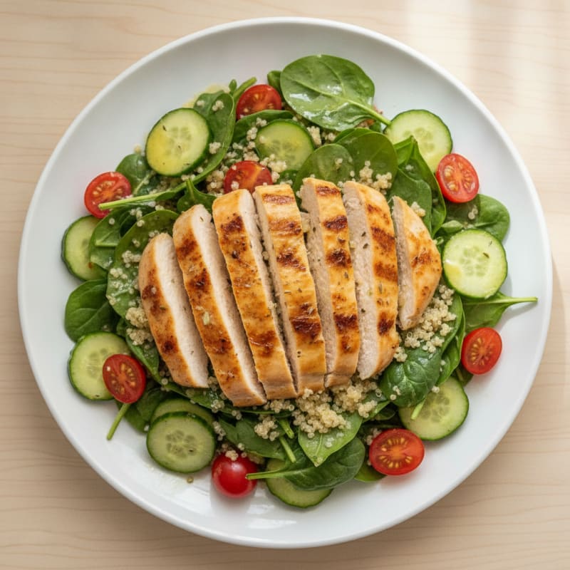 Grilled Chicken and Quinoa Salad with Lemon Vinaigrette