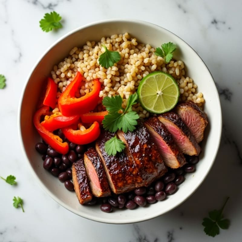 Zesty Steak and Black Bean Rice Bowl