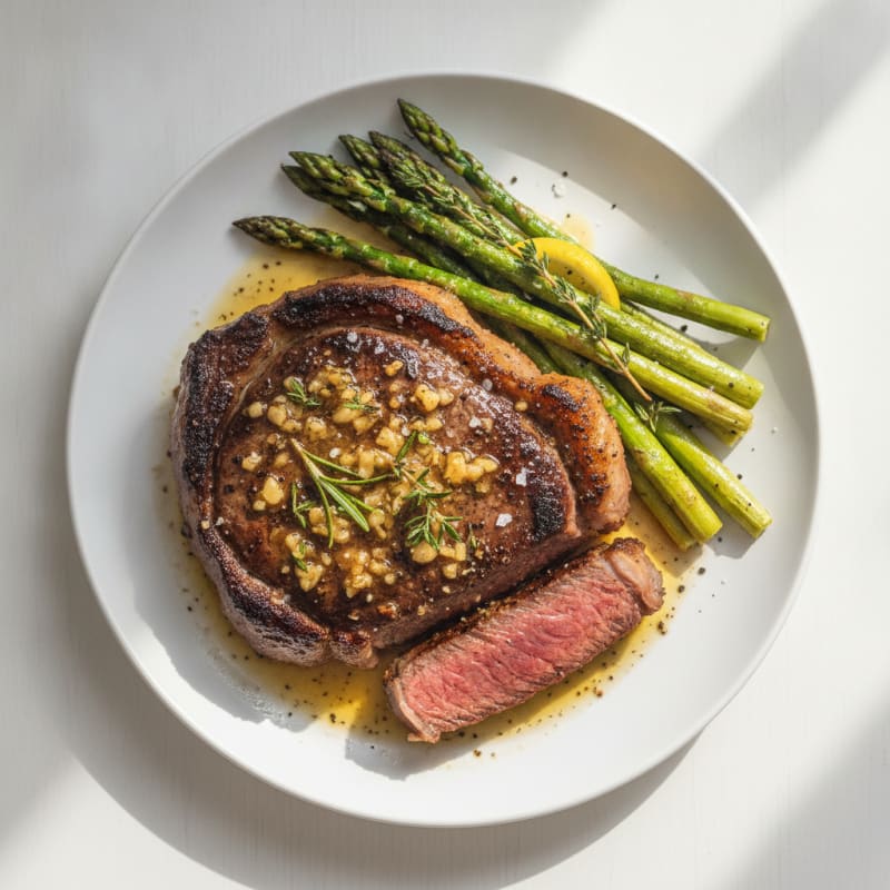 Garlic Herb Butter Pan-Seared Steak