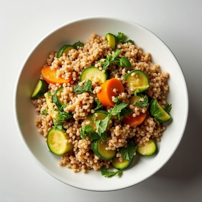 Ground Turkey and Zucchini Stir-Fry with Brown Rice