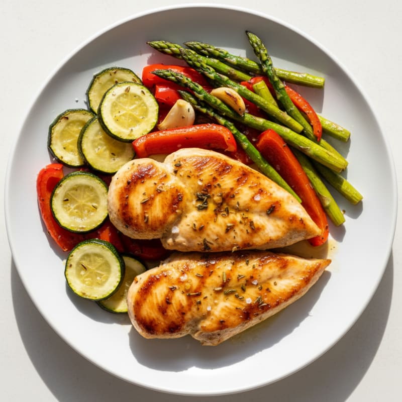 Lemon-Herb Chicken with Roasted Vegetables