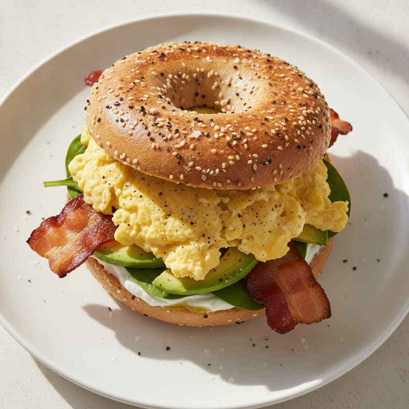 Savory Protein Bagel Sandwich