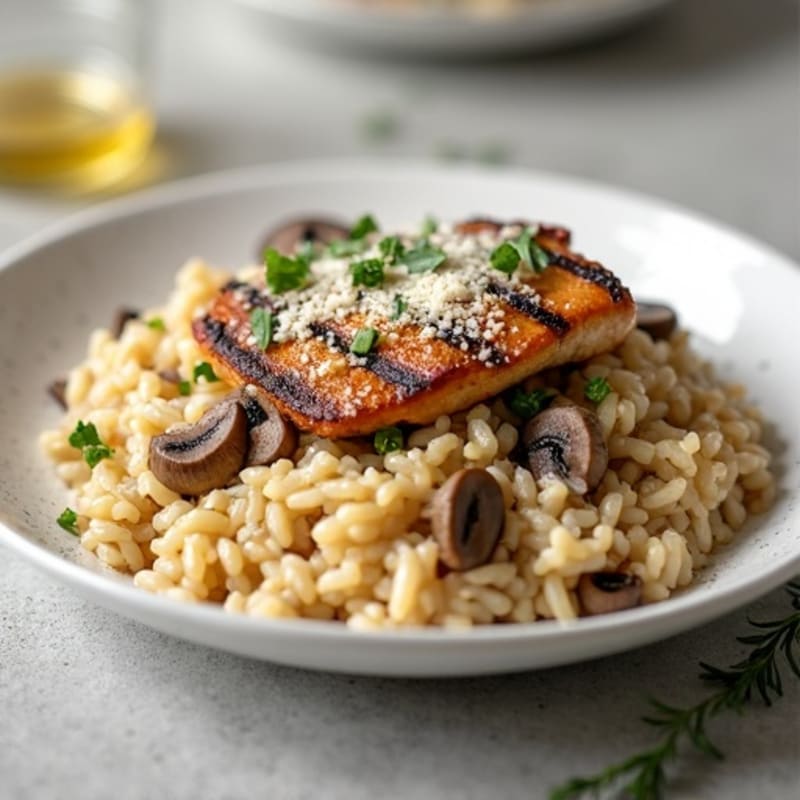 Healthy Creamy Mushroom Risotto