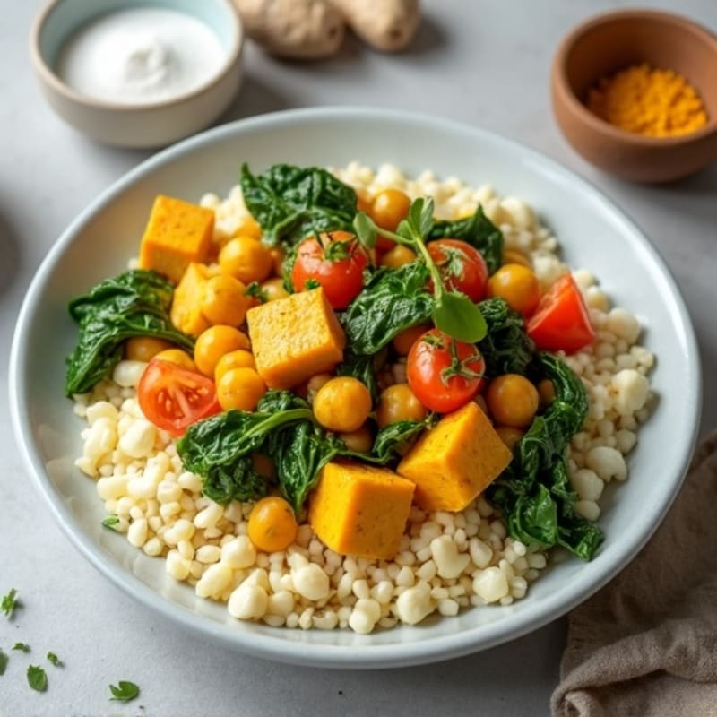 Creamy Coconut Chickpea Curry with Fresh Spinach