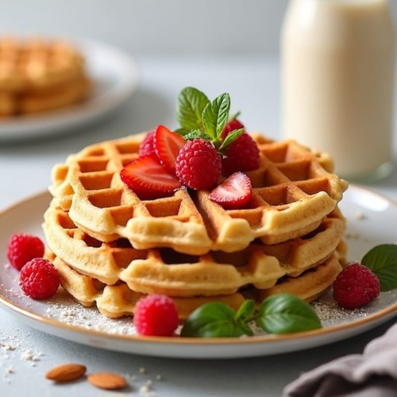 Protein-Packed Almond Flour Waffles