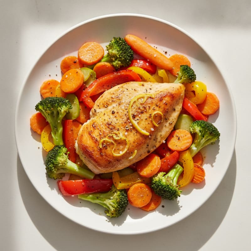Lemon Herb Roasted Chicken and Veggies