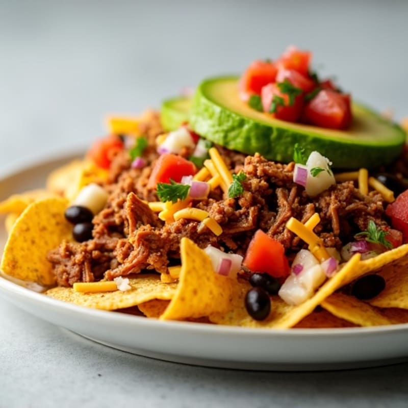 Crispy Baked Pulled Pork Nachos