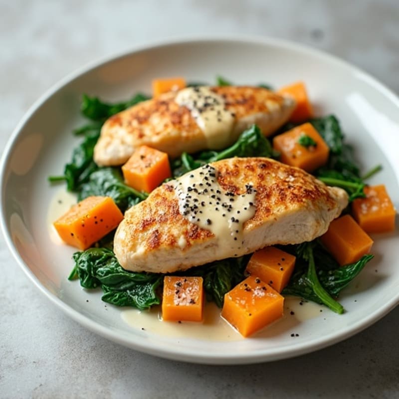 Creamy Chicken and Sweet Potato Skillet