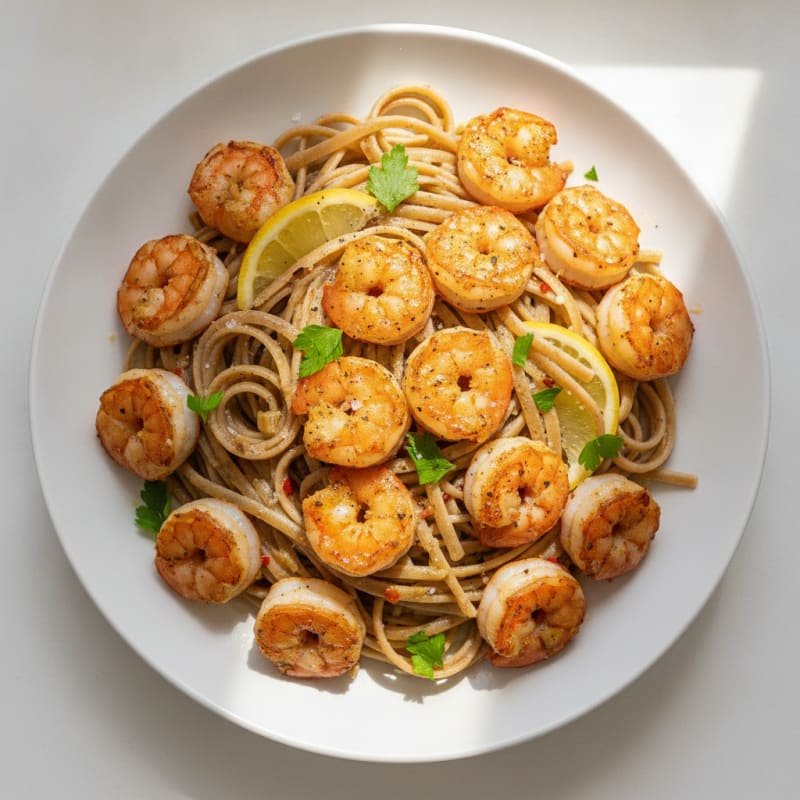 Garlic Butter Shrimp Scampi with Linguine