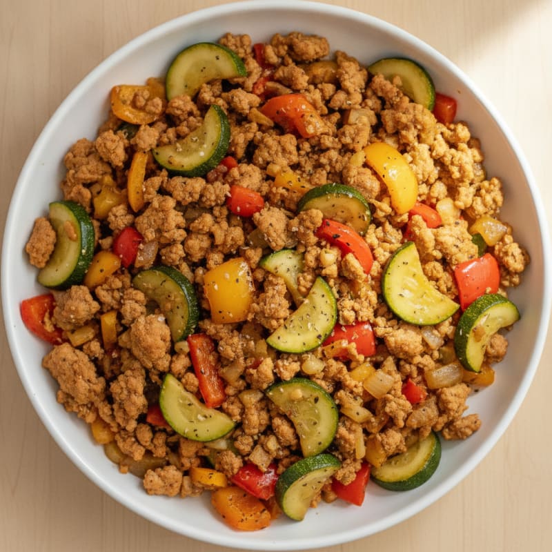 Ground Turkey and Vegetable Skillet