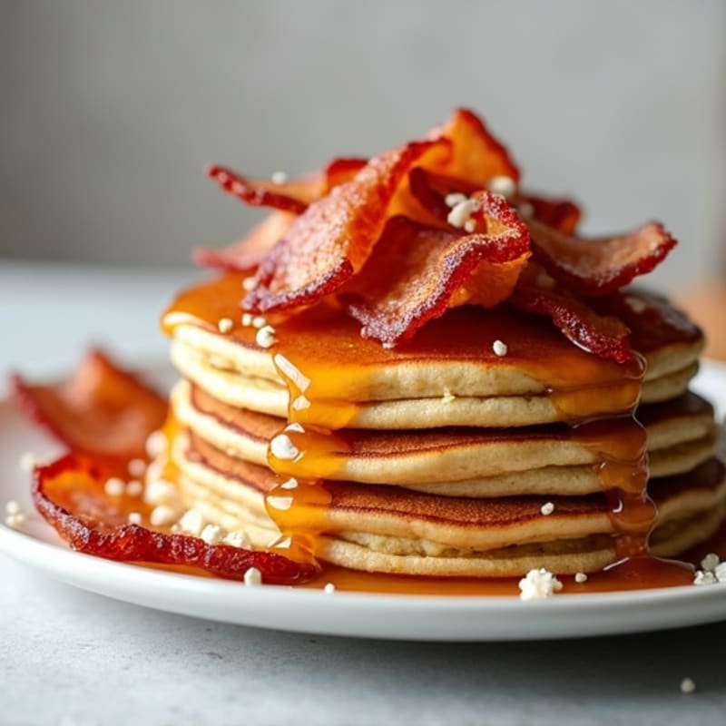 Protein-Packed Almond Flour Pancakes with Crispy Turkey Bacon