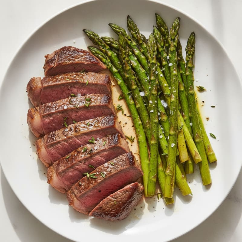 Garlic Herb Steak with Roasted Asparagus