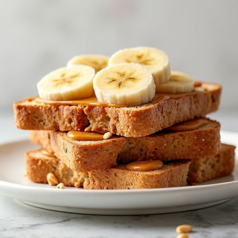Crispy Whole Grain Toast with Creamy Almond Butter and Sweet Banana Slices