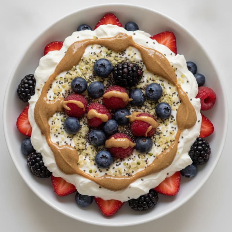Creamy Greek Yogurt Protein Parfait with Mixed Berries