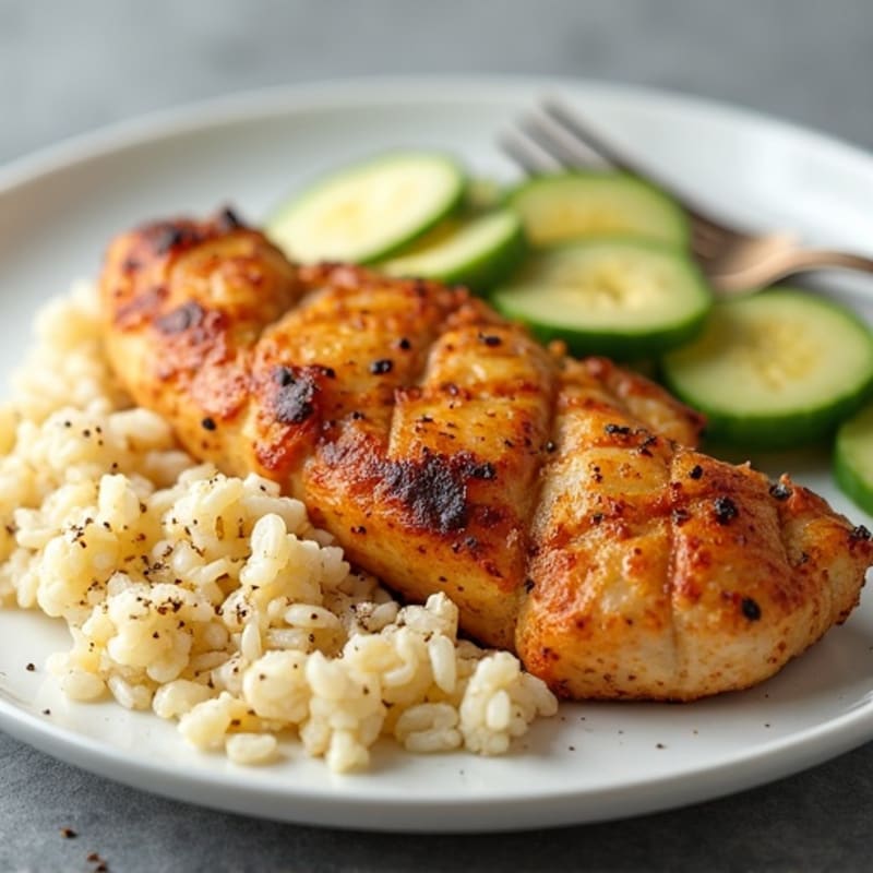 Creamy Yogurt-Spiced Chicken with Cauliflower Rice