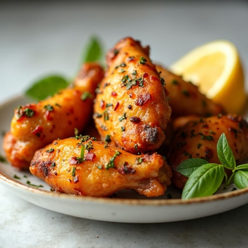 Crispy Baked Garlic-Herb Wings