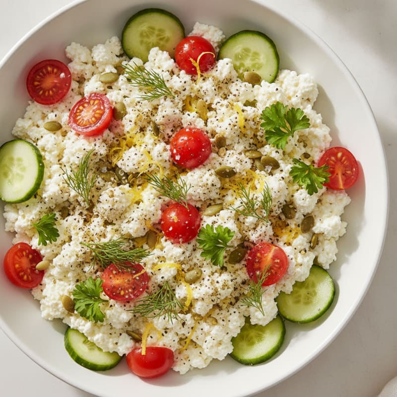 Lemon-Herb Cottage Cheese Bowl