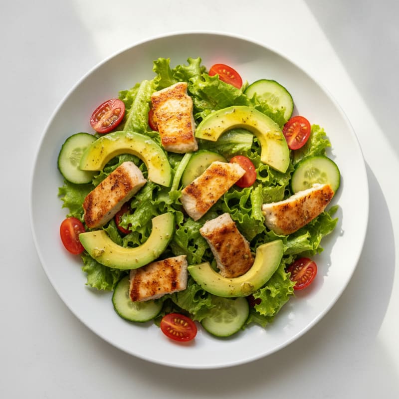 Chicken Avocado Salad with Lemon-Herb Dressing