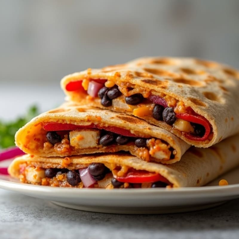 Smoky BBQ Chicken and Black Bean Quesadilla