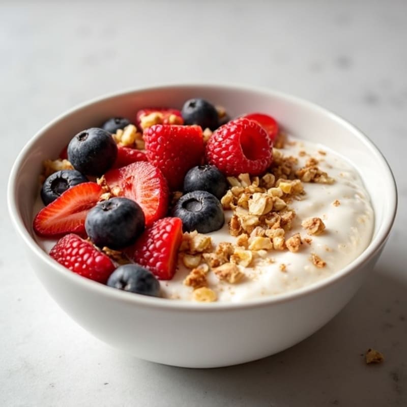 Creamy Steel-Cut Oats with Fresh Berries and Crunchy Nuts