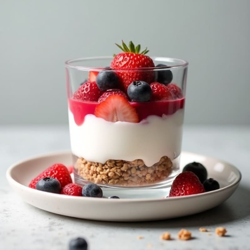 Greek Yogurt Protein Parfait with Mixed Fruit