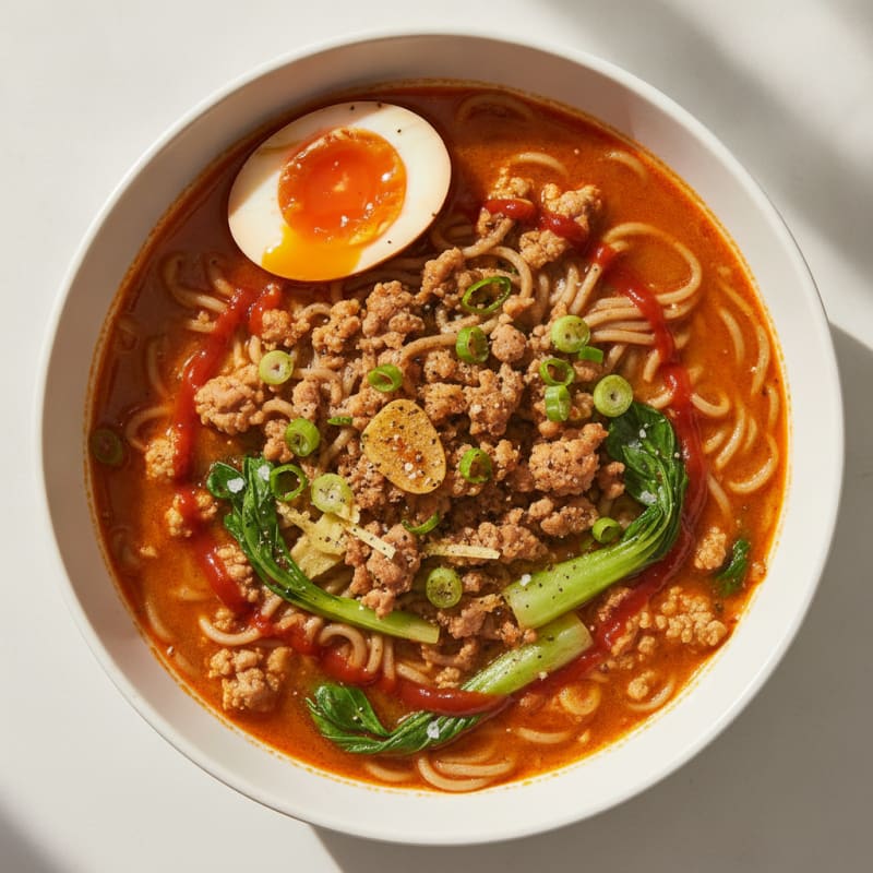 Sriracha Pork Ramen with Jammy Egg