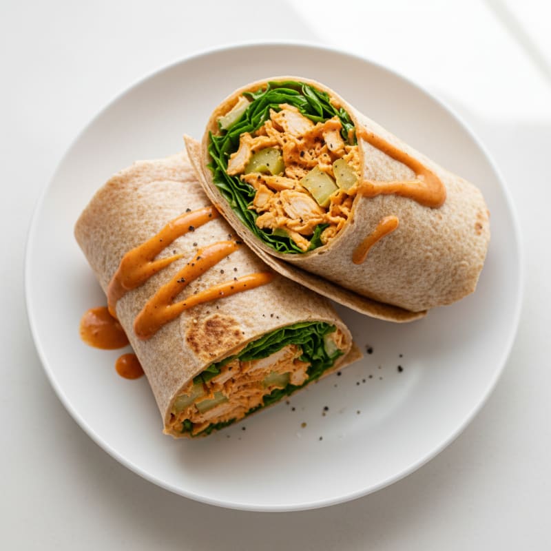 Buffalo Ranch Chicken Salad Wrap
