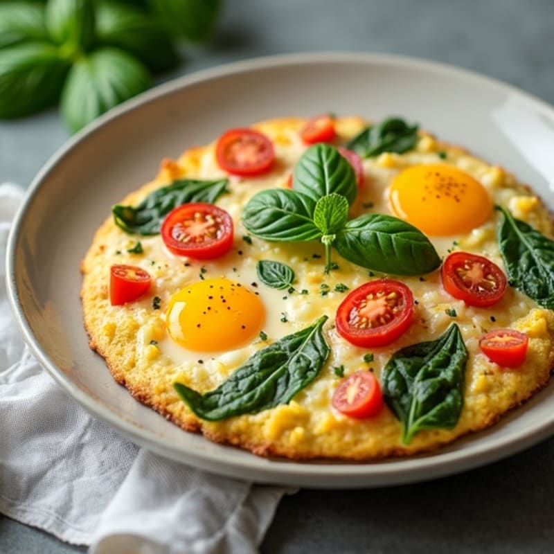 Fluffy Egg and Spinach Frittata