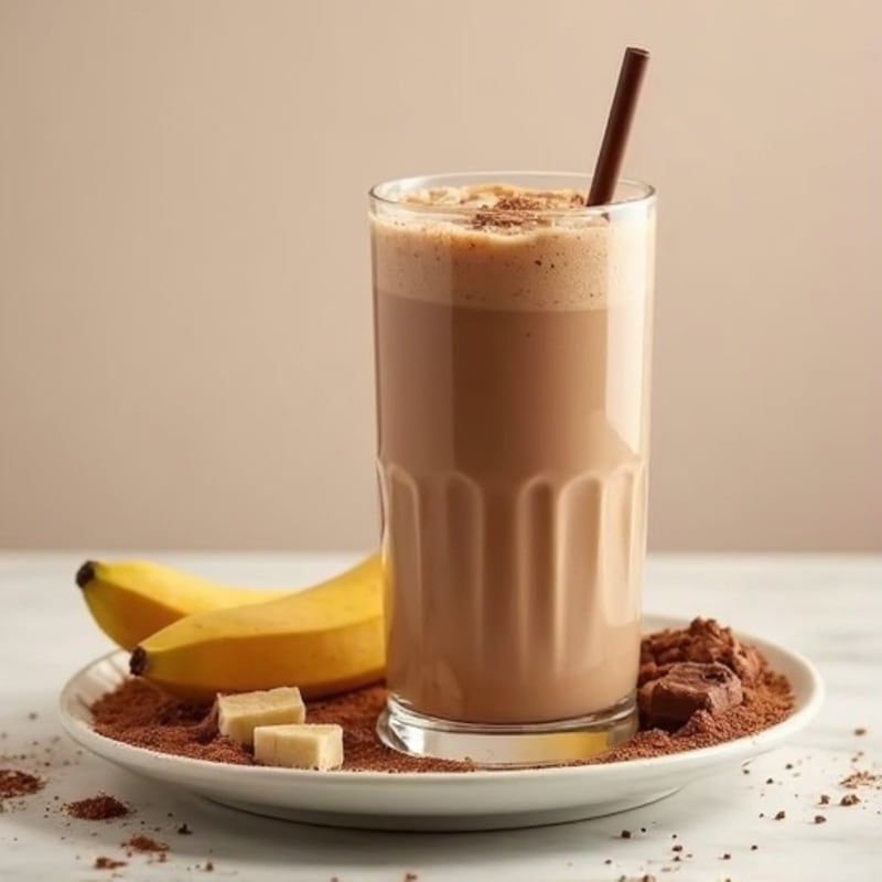 Creamy Peanut Butter Chocolate Protein Smoothie