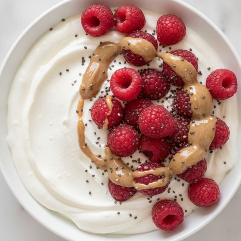 Silky Greek Yogurt Protein Pudding with Berries