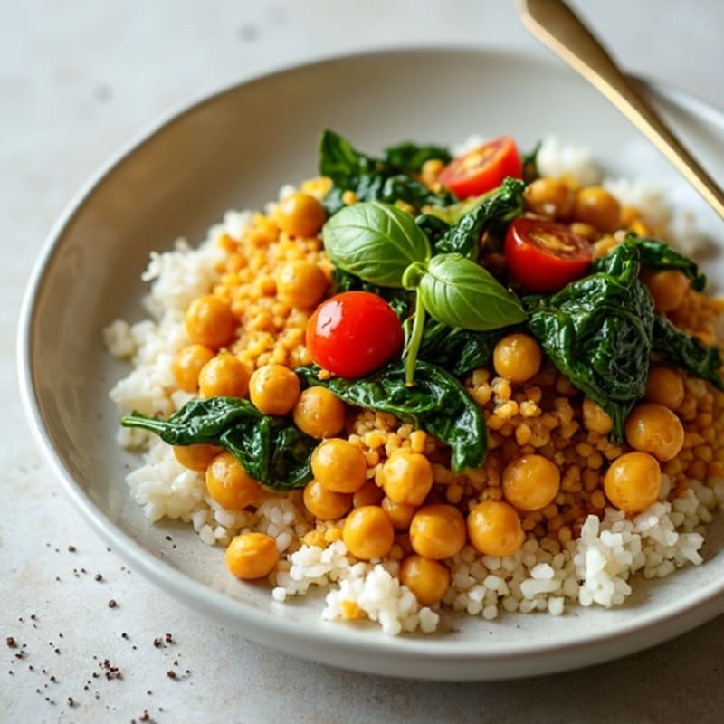 Creamy Coconut Chickpea and Spinach Curry