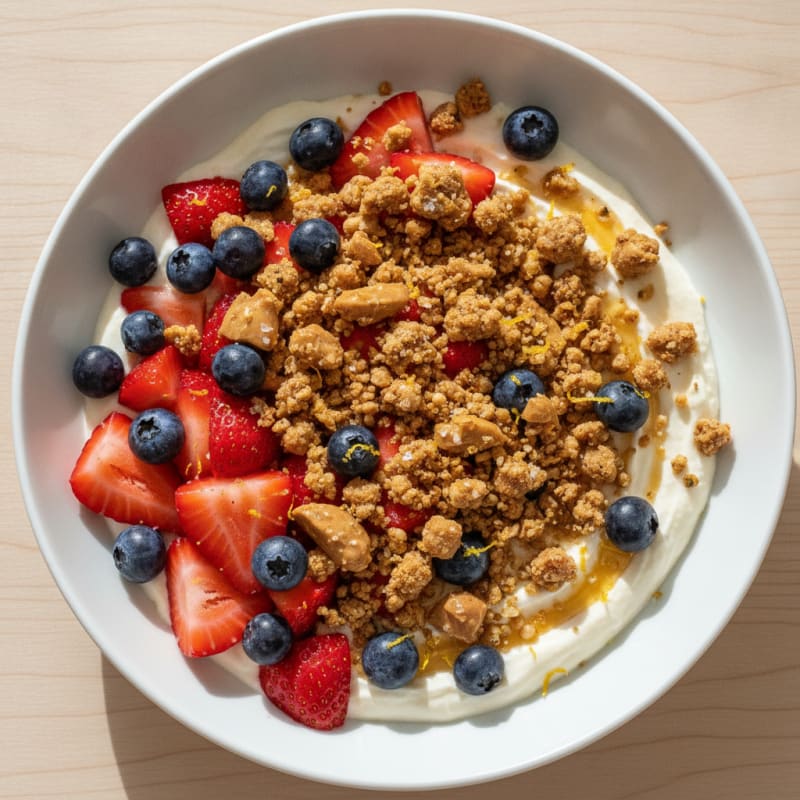 Deconstructed Cheesecake Berry Bowl