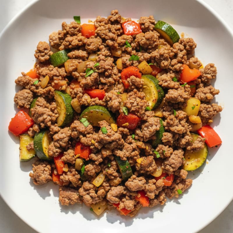 Savory Ground Beef and Vegetable Skillet