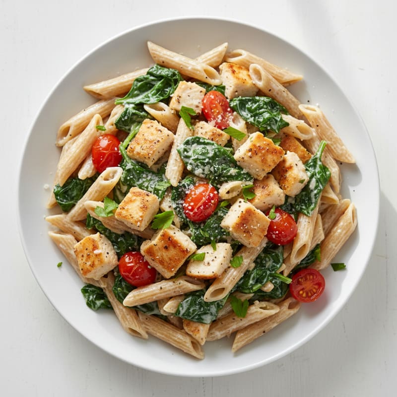 Creamy Chicken and Spinach Pasta