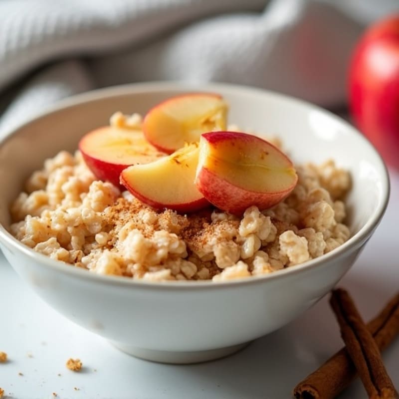Warm High-Protein Cinnamon Apple Quick Oats