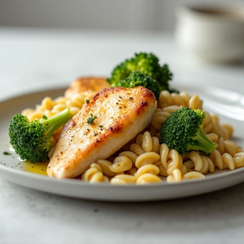 Chicken Pasta with Roasted Broccoli