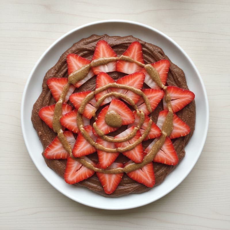 Silky Chocolate Protein Pudding with Strawberries