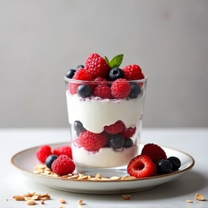 Creamy Greek Yogurt Protein Parfait with Mixed Berries