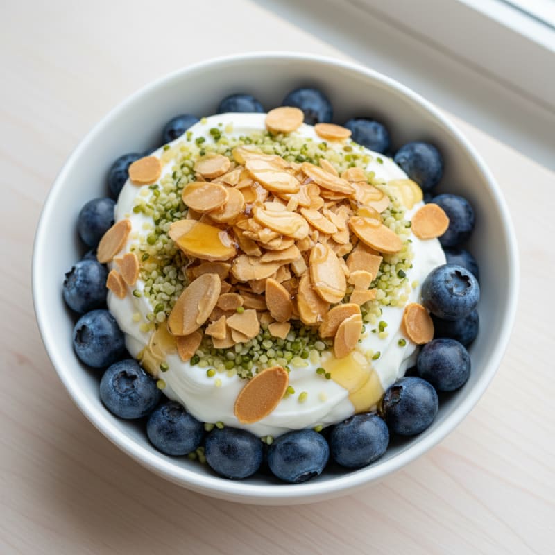 Greek Yogurt Protein Parfait with Toasted Almonds