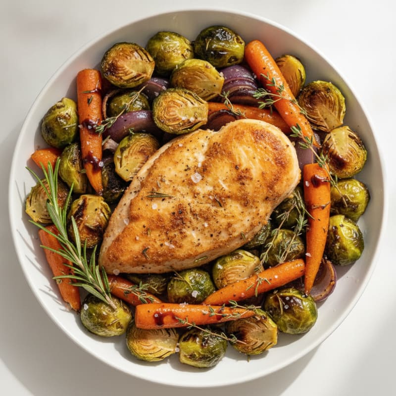 Herb-Baked Chicken with Savory Roasted Vegetables