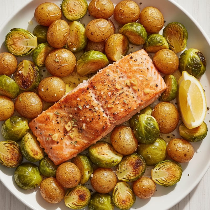 Sheet Pan Salmon with Roasted Vegetables