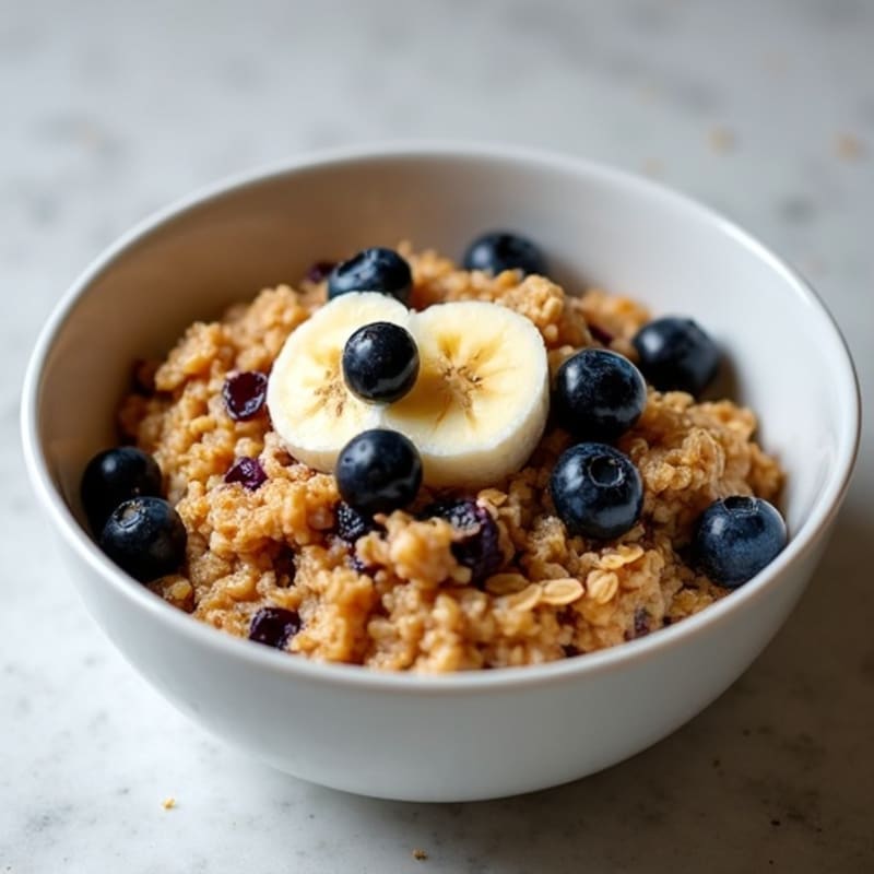 Hearty Baked Blueberry Banana Oatmeal
