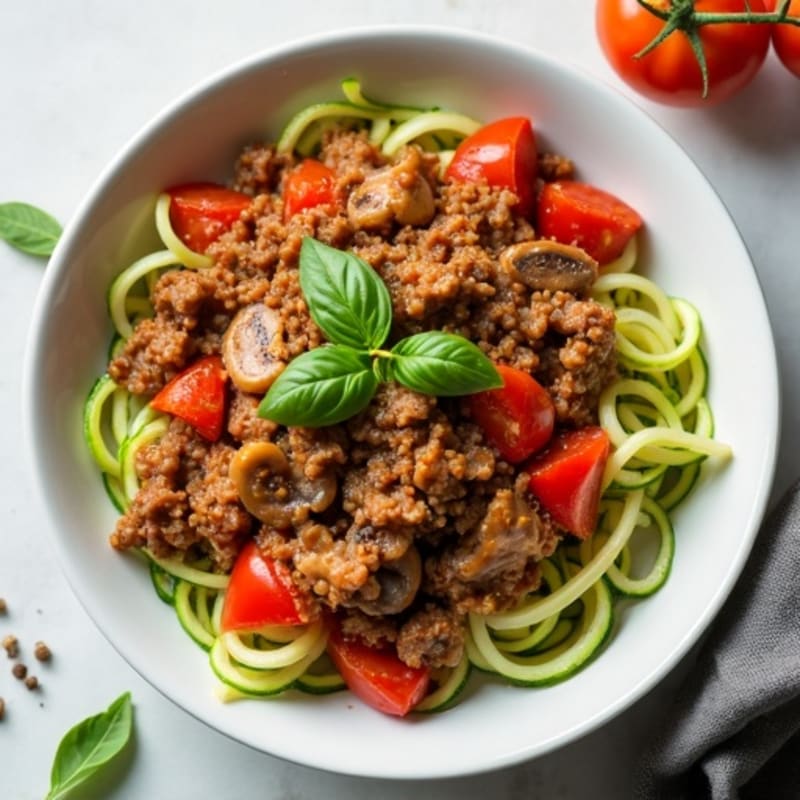 Hearty Mushroom Ragu with Zucchini Noodles
