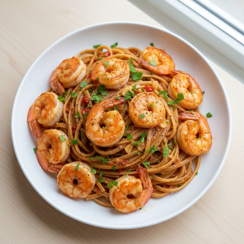 Spicy Calabrian Chili Shrimp Linguine