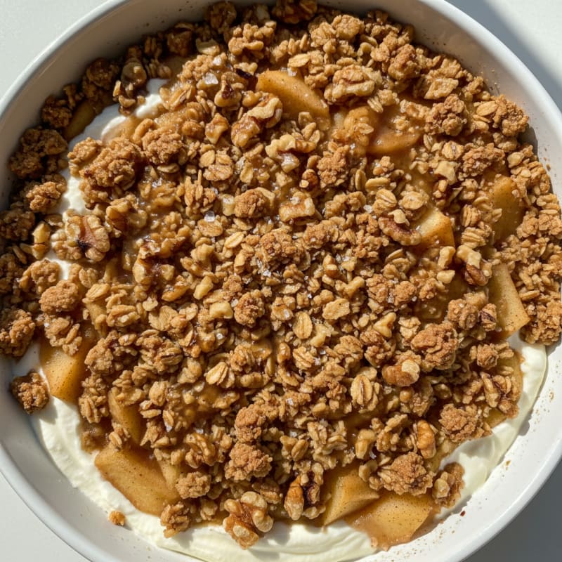 Baked Apple Crumble with Cinnamon